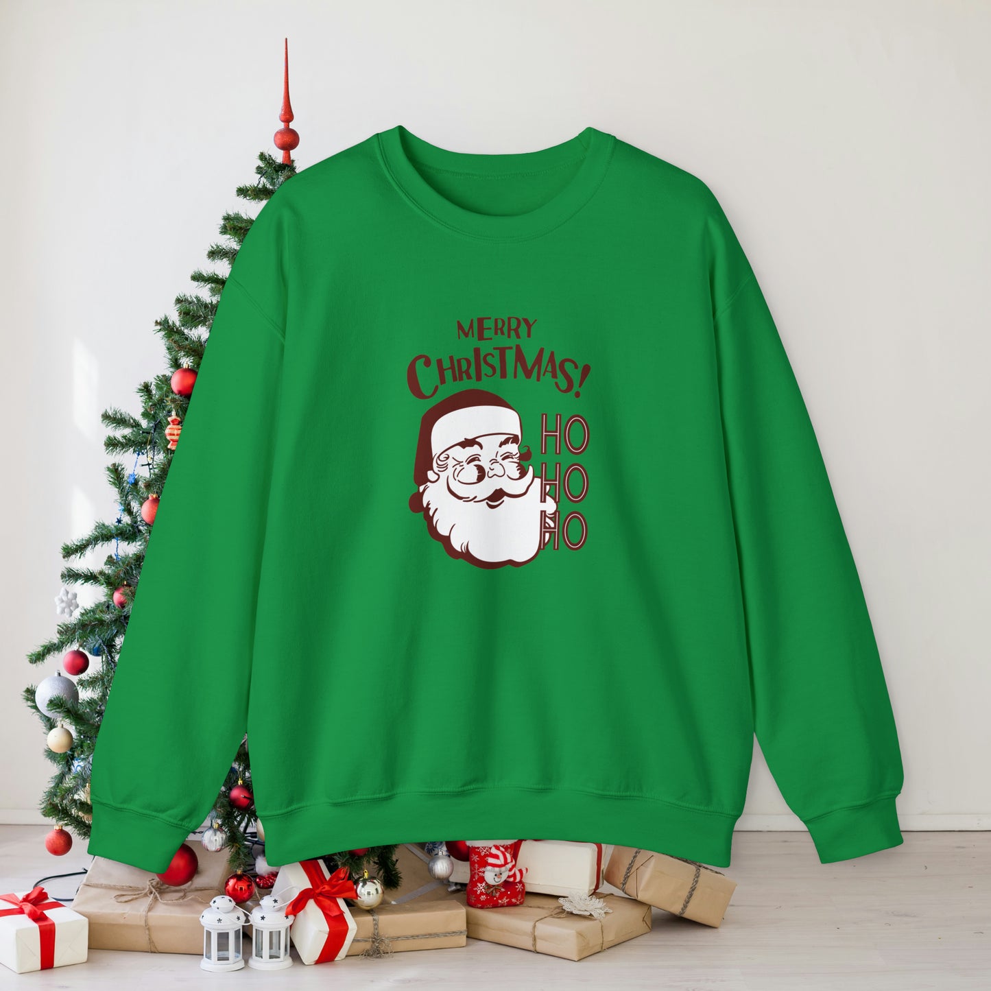 Ho Ho Ho Merry Christmas Unisex Heavy Blend™ Crewneck Sweatshirt
