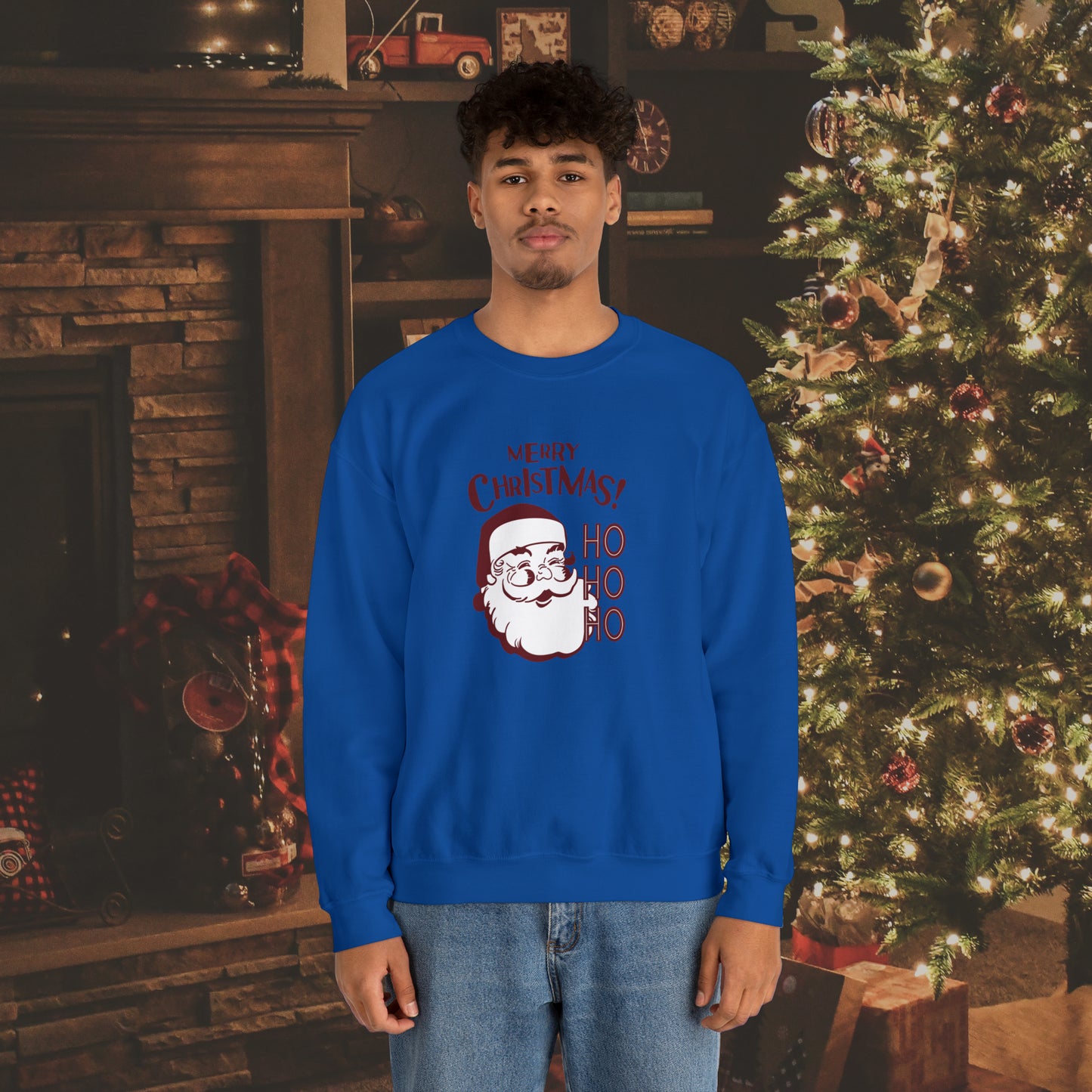 Ho Ho Ho Merry Christmas Unisex Heavy Blend™ Crewneck Sweatshirt
