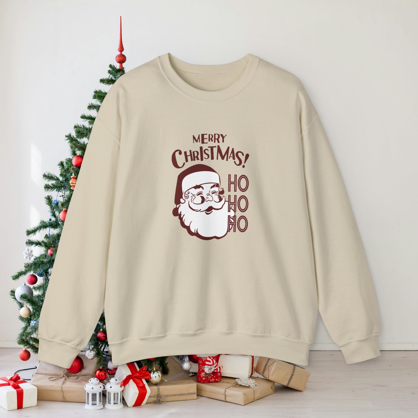 Ho Ho Ho Merry Christmas Unisex Heavy Blend™ Crewneck Sweatshirt