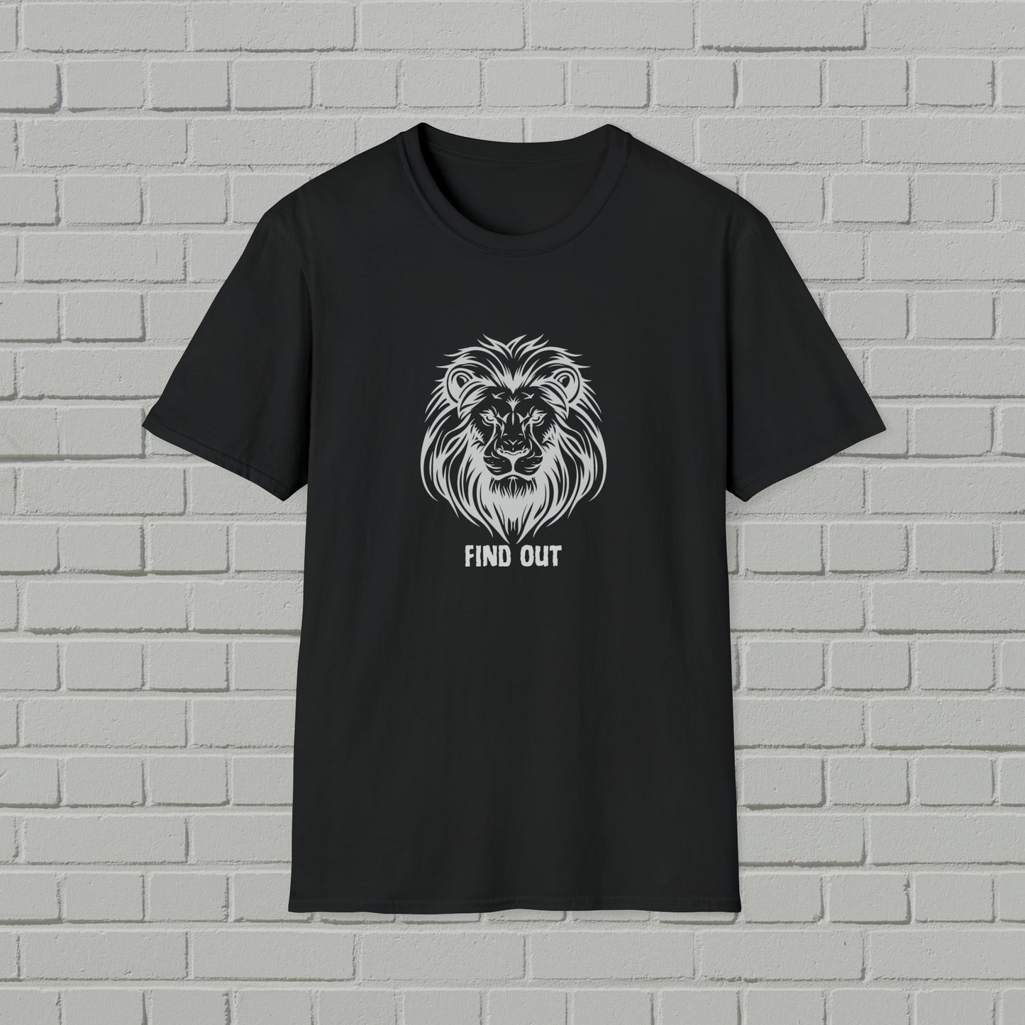 Find Out Lion Head Unisex Softstyle T-Shirt
