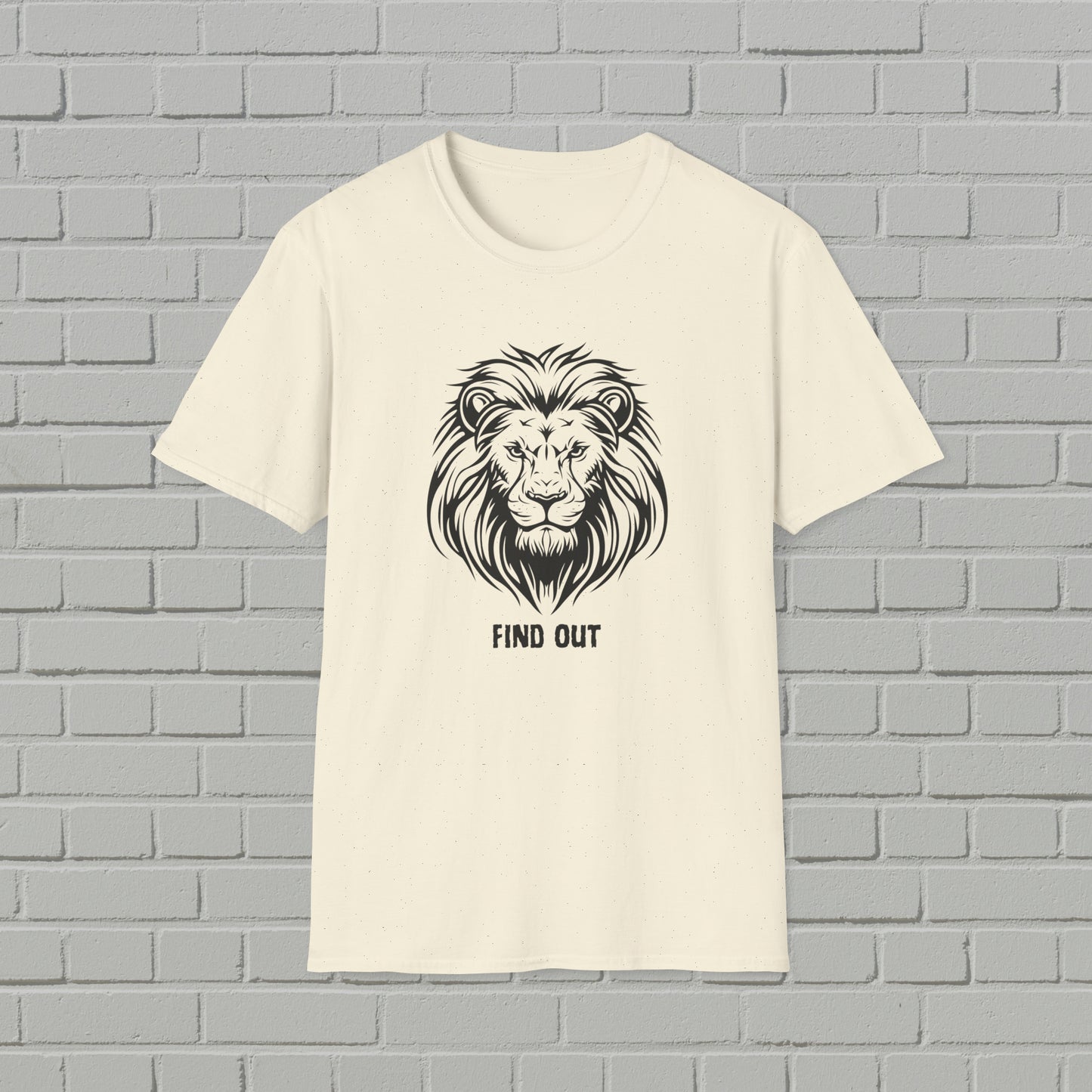 Find Out Lion Head Unisex Softstyle T-Shirt