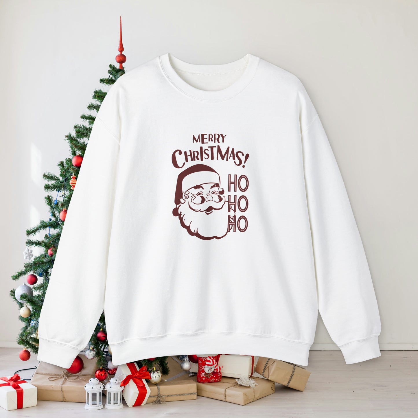 Ho Ho Ho Merry Christmas Unisex Heavy Blend™ Crewneck Sweatshirt