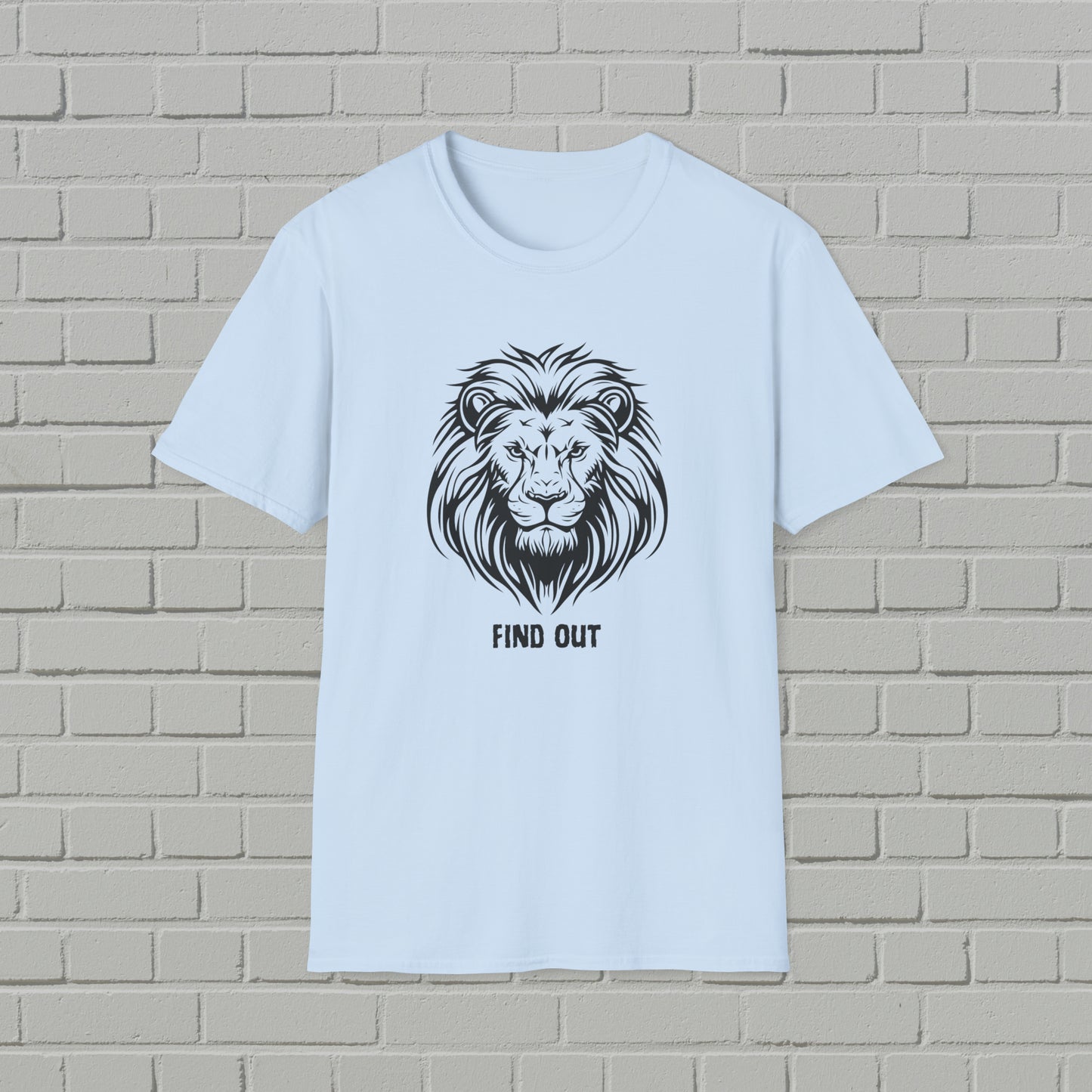 Find Out Lion Head Unisex Softstyle T-Shirt