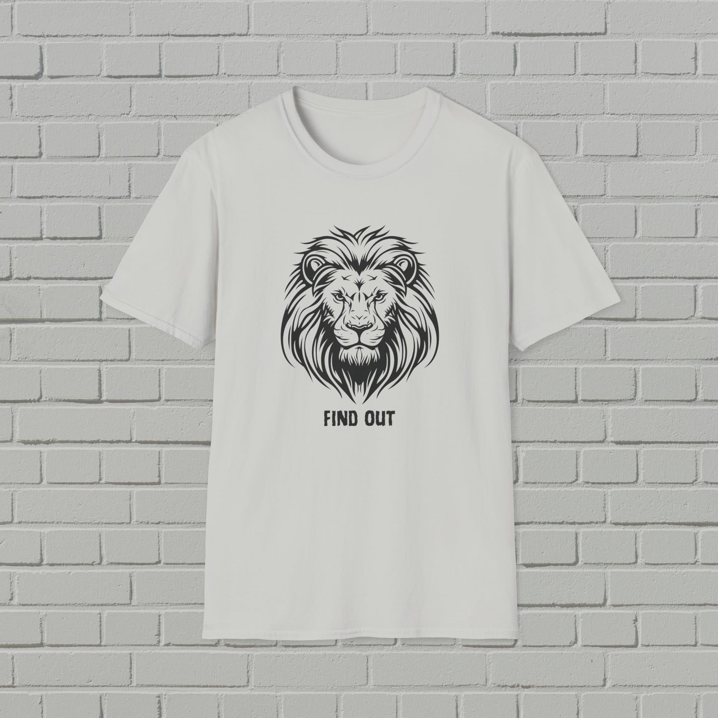 Find Out Lion Head Unisex Softstyle T-Shirt