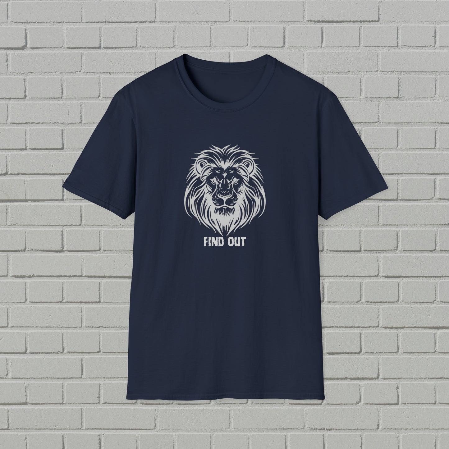 Find Out Lion Head Unisex Softstyle T-Shirt