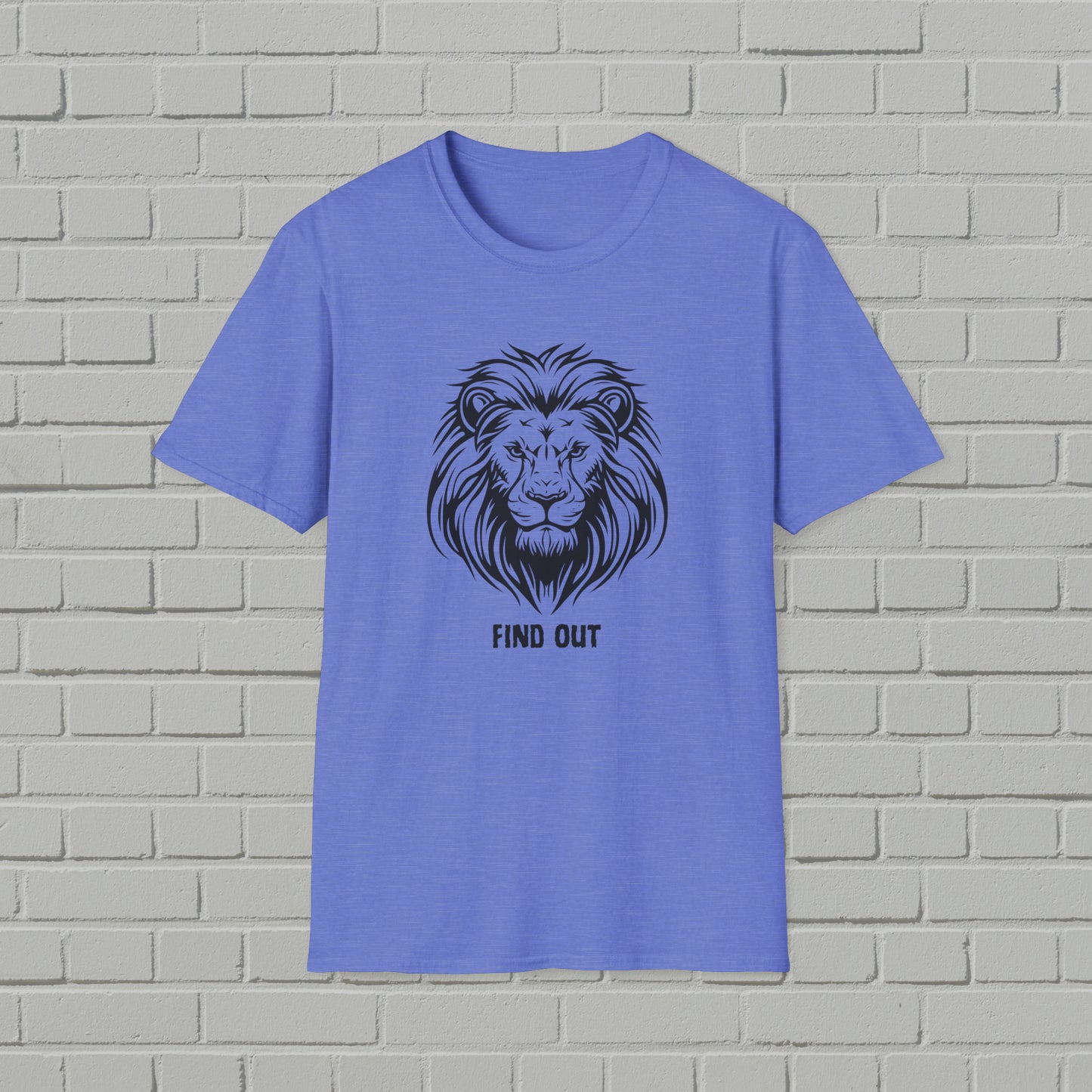 Find Out Lion Head Unisex Softstyle T-Shirt