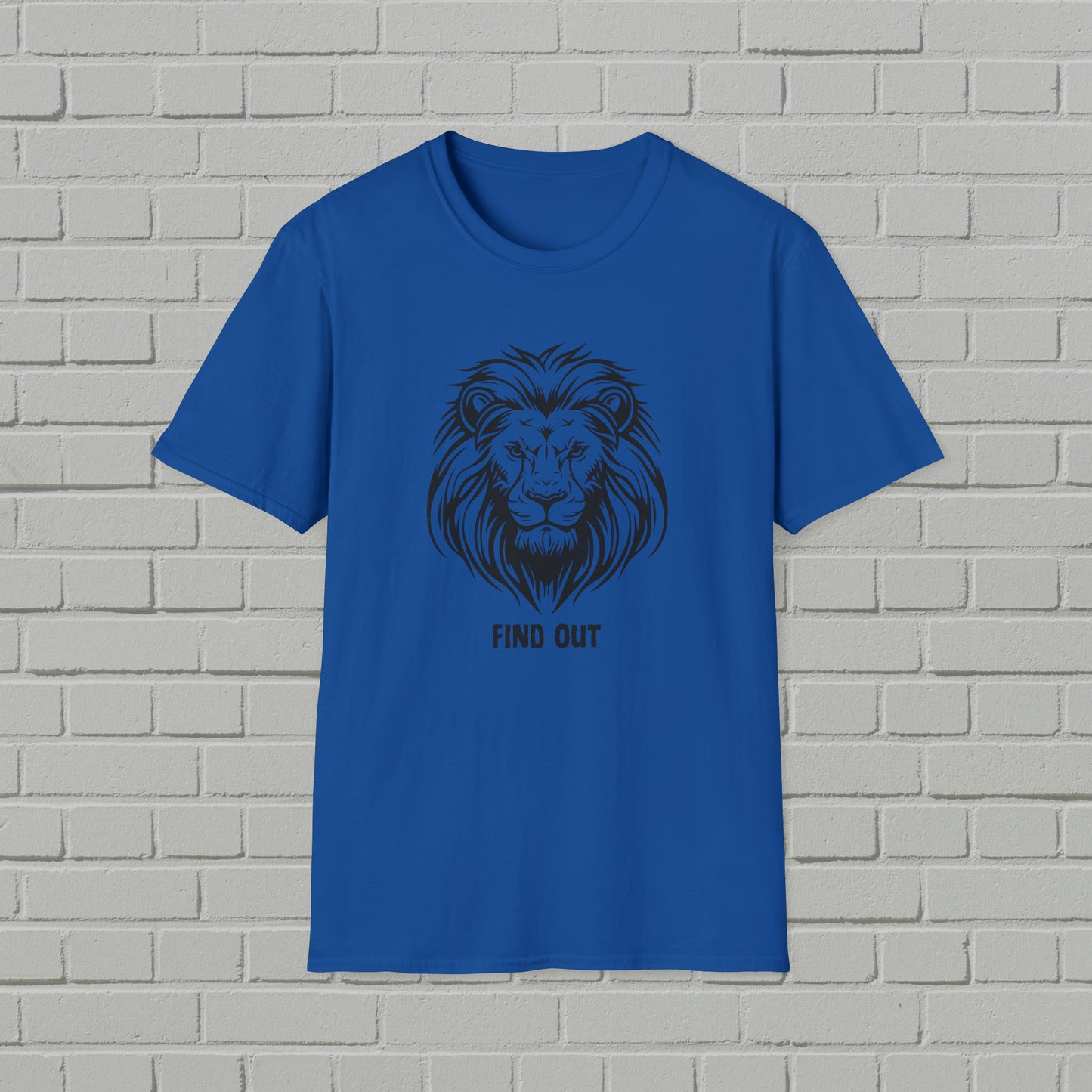 Find Out Lion Head Unisex Softstyle T-Shirt