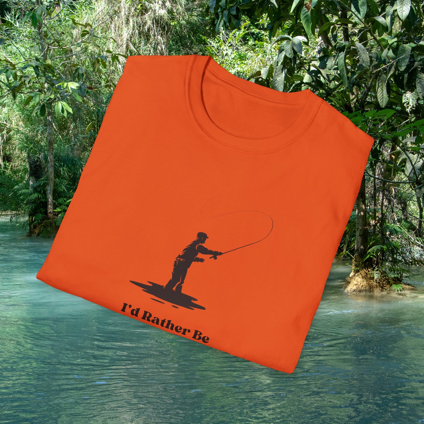 I'd Rather Be Fly Fishing Unisex Softstyle T-Shirt