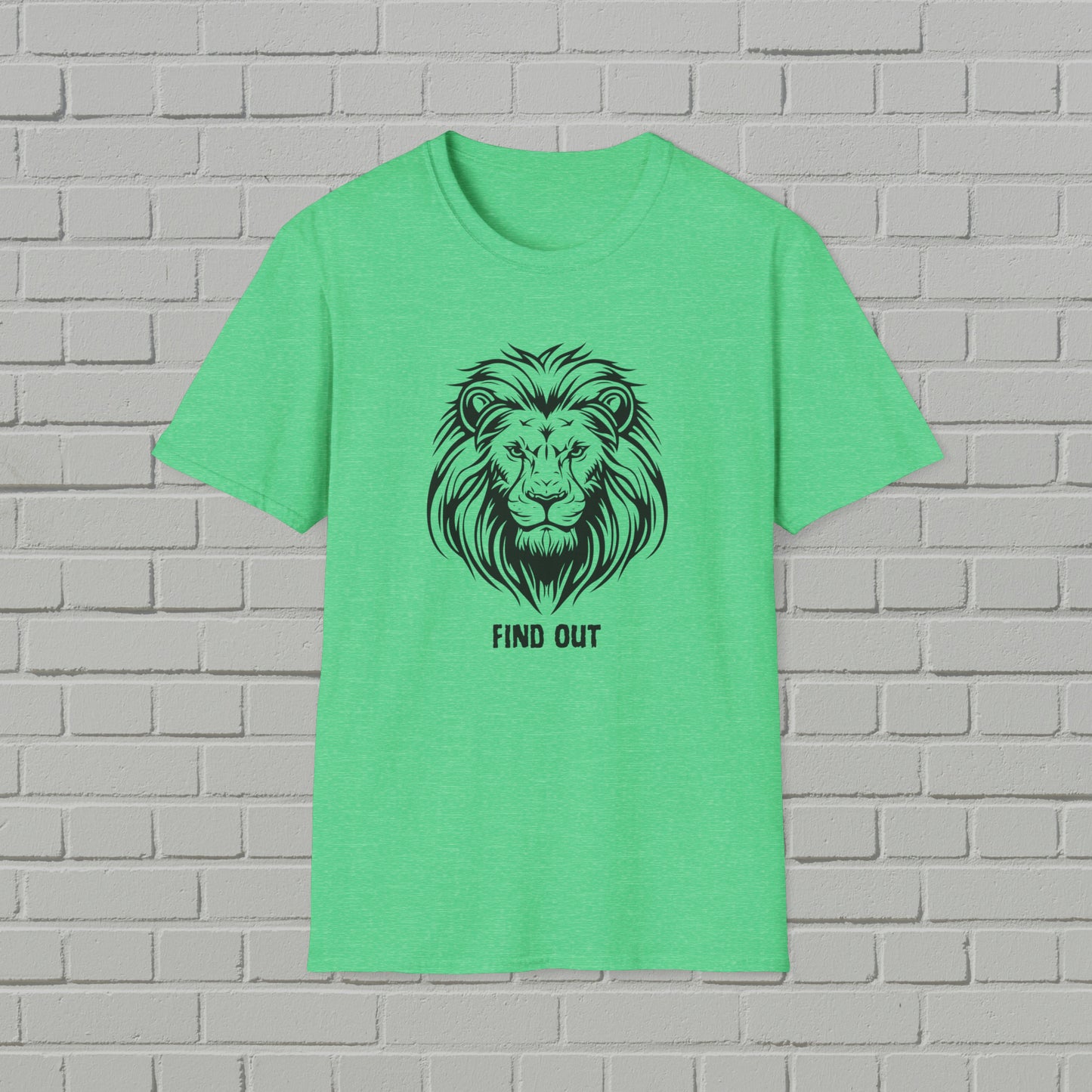 Find Out Lion Head Unisex Softstyle T-Shirt