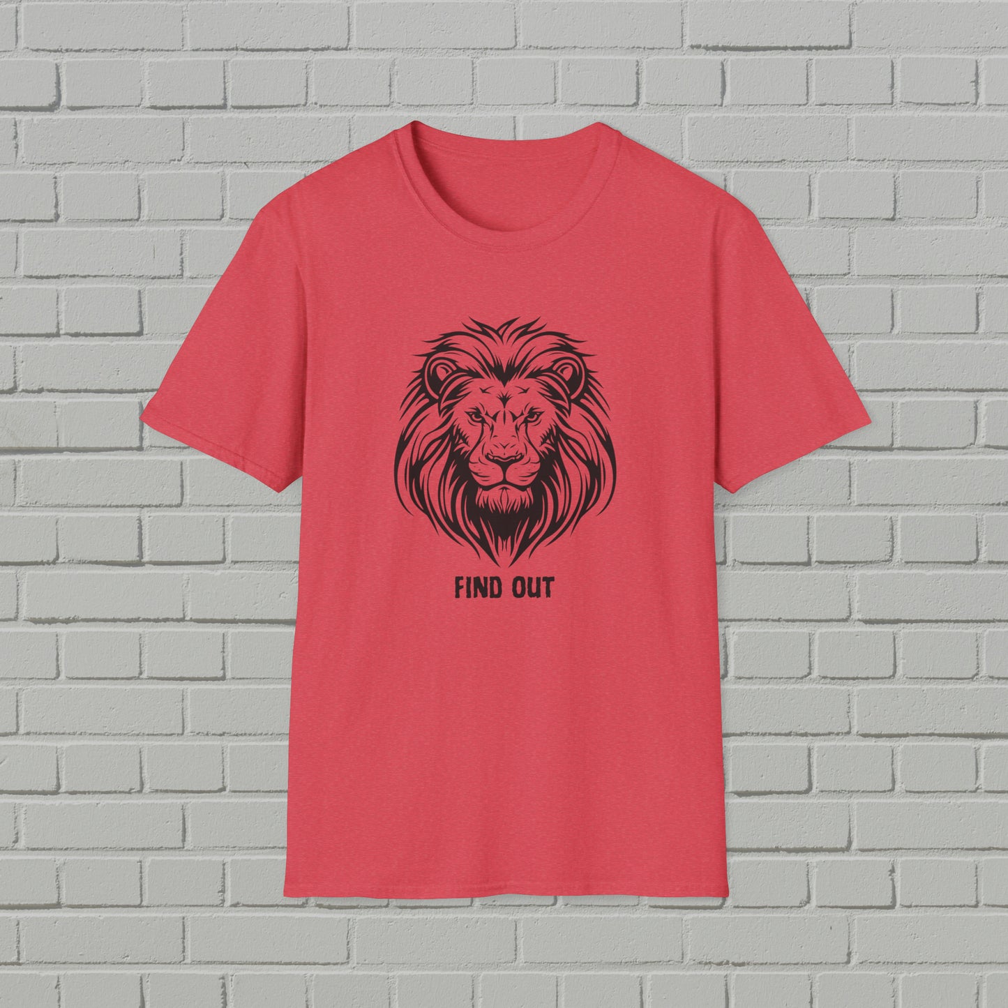 Find Out Lion Head Unisex Softstyle T-Shirt