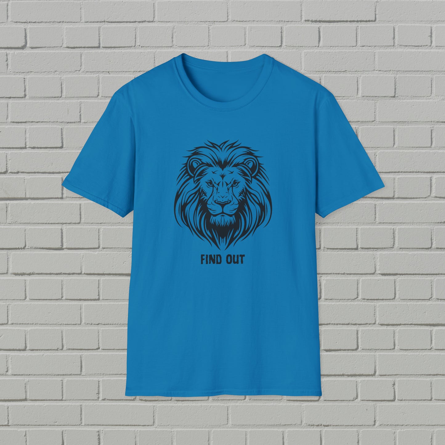 Find Out Lion Head Unisex Softstyle T-Shirt